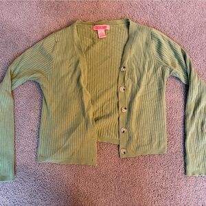 Women's Green Ribbed Top 💚